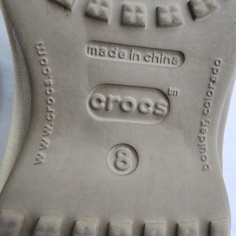 Crocs Women’s Cleo III T Strap Comfort Sandals Slip On Casual White Taupe Size 8 - Picture 12 of 12